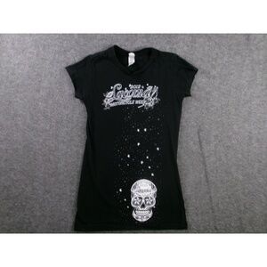Laconia Bike Week Top Women Small Black 2012 Motorcycle Skull Biker Gothic Edgy